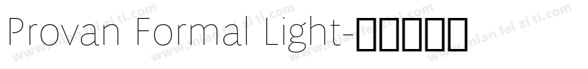 Provan Formal Light字体转换